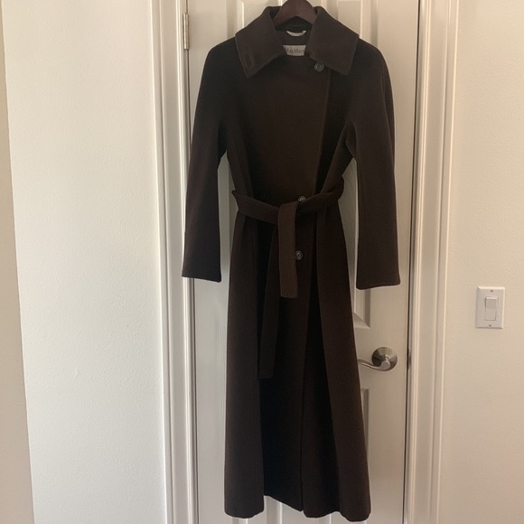 MaxMara Manuela Coat, Lana Cashmere Wool full Length, versatile neck, Size 8 - Picture 7 of 16